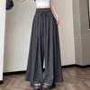 Summer Fashion Wideleg Suit Skirt Pants For Women With Solid Color And Fine Flash Design