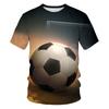 Футболки с забавными сетками для футбольных мячей и 3D принтом, летняя уличная одежда для мальчиков и девочек, повседневная модная футболка большого размера, детские футболки, топы, одежда