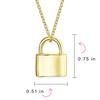 Персонализированный начальный алфавит AZ монограмма простая простая пара сентиментальная функция замок кулон очарование любовники навесной замок ожерелье для женщин подростков 14K золото