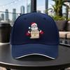 1pc New Santa Claus Printed Adjustable Baseball Cap Lightweight Printed Craft Womens Hat Trendy Mens Cap For Sports Enthusia