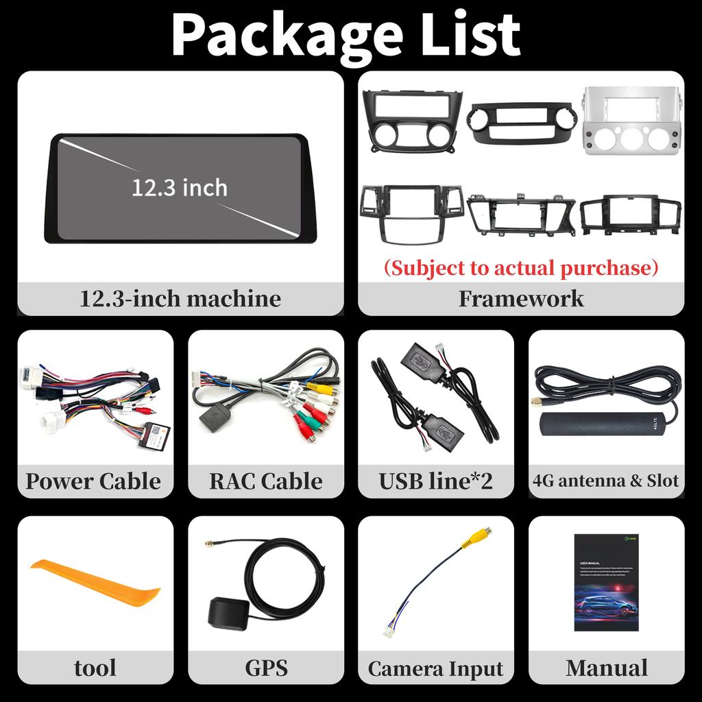 12.3inch Android 14 For Toyota Corolla 2019-2025 Car Radio Navigation 4G GPS Multimedia Wireless  BT Carplay Screen Stereo