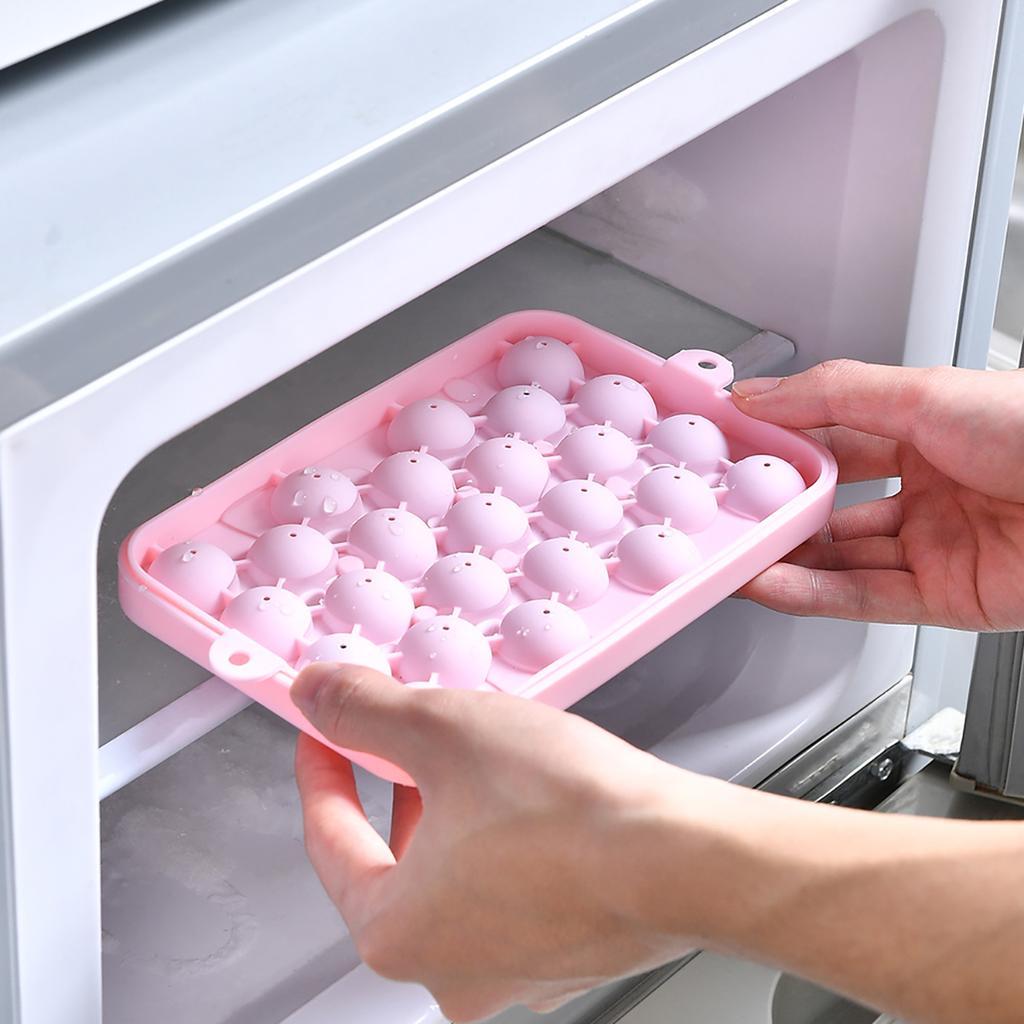 25 сеток, силиконовая форма для ледяного шара, кубиков льда с крышкой, ящик для хранения льда, легко вынимается из формы, бар, домашняя вечеринка, кухонные инструменты