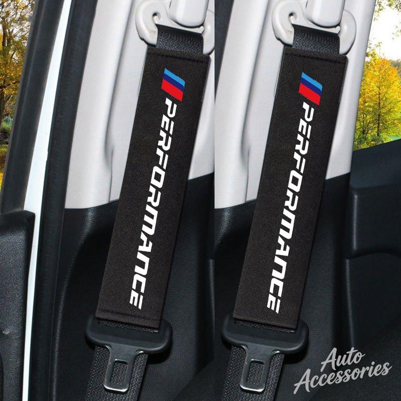 MLKL5 Car Headrest Rest Neck Pillow Cushion Seat Belt Shoulder Pad For BMW Performance E46 E39 E60 E90 E30 F15 F16 F20 F30 G20 sticker QQ50