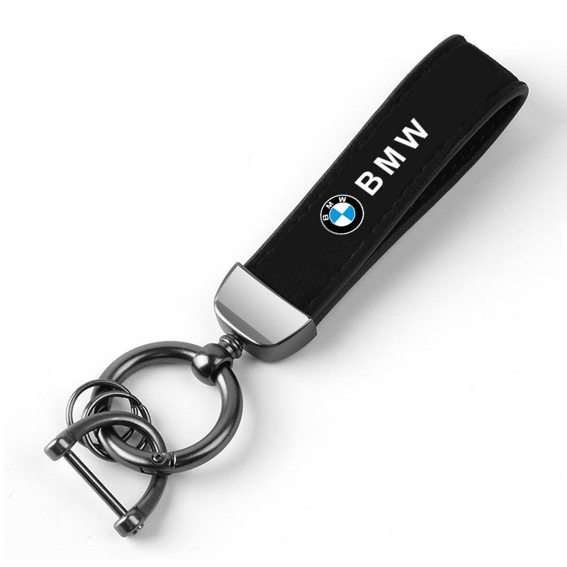 1Pcs Car Metal Leather Key Chain Fine Emblem Key Ring For BMW X1 X2 X3 X5 X4 X6 X7 G30 G20 G32 G11 G12 F40 F30 F20 F10 F34 F07 msjk68