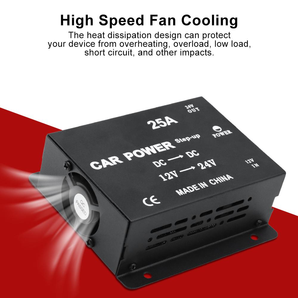Автомобильный преобразователь напряжения для фургона, грузовика, прицепа, фургона. Повышающий адаптер питания. DC 12V в 24V. Автоаксессуары.