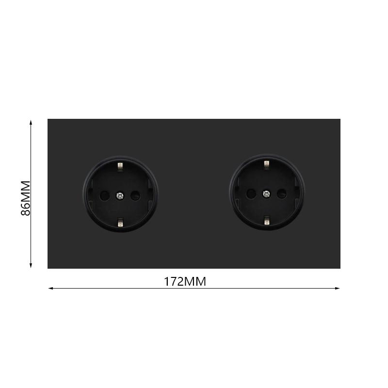 Depoguye Высококачественный черный винтажный европейский выключатель лампы розетка из нержавеющей стали тумблерный переключатель универсальный настенный выключатель света
