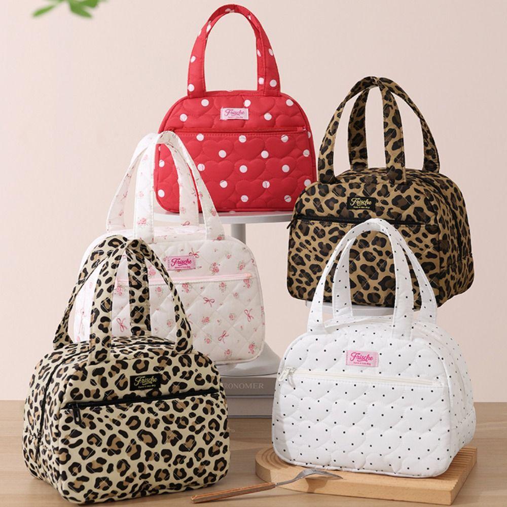 Durable Portable Handle Lunch Bag Thickened Large Capacity Insulated Lunch Tote Bag Reusable Multi-functional Insulated Handbag
