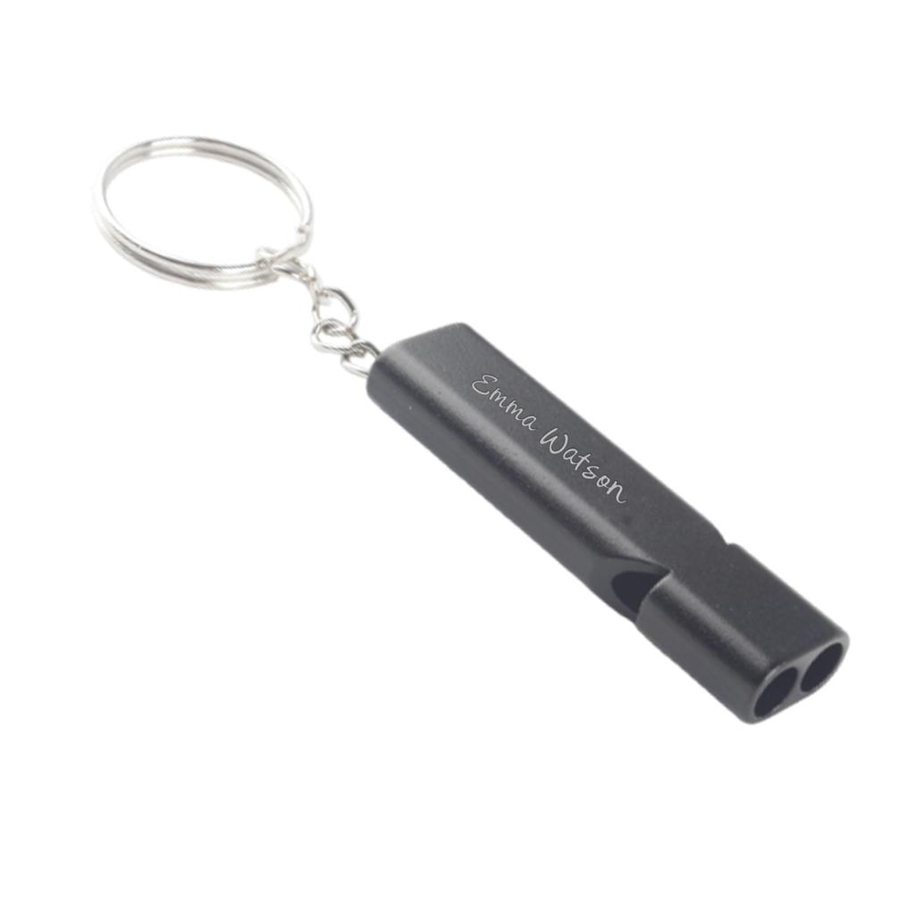 Personalized Flat Aluminum Alloy Whistle Keychains Are Suitable For Outdoor Camping And Pet Training.