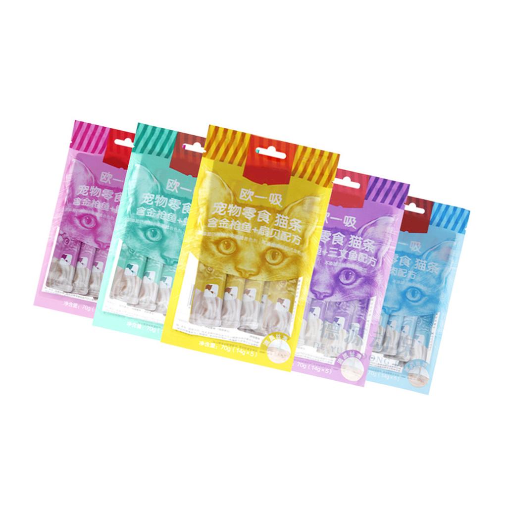 5x14г Лакомства для кошек, которые можно лизать, Влажные лакомства, Минералы, Поливитамины, Протеин, Здоровые лакомства для кошек с кошачьей мятой для кошек, Тунец, Лосось