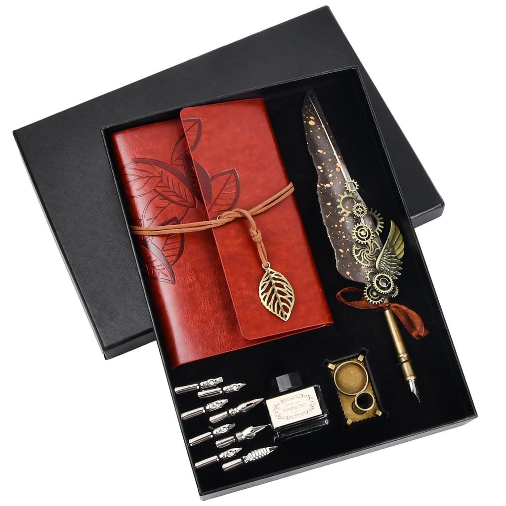 Перьевая ручка и чернила Перьевая ручка для письма Набор чернил для перьевой ручки Включает набор перьевых ручек Ручка для подписи Канцелярские принадлежности Перьевая ручка с чернилами в стиле ретро Перьевая ручка