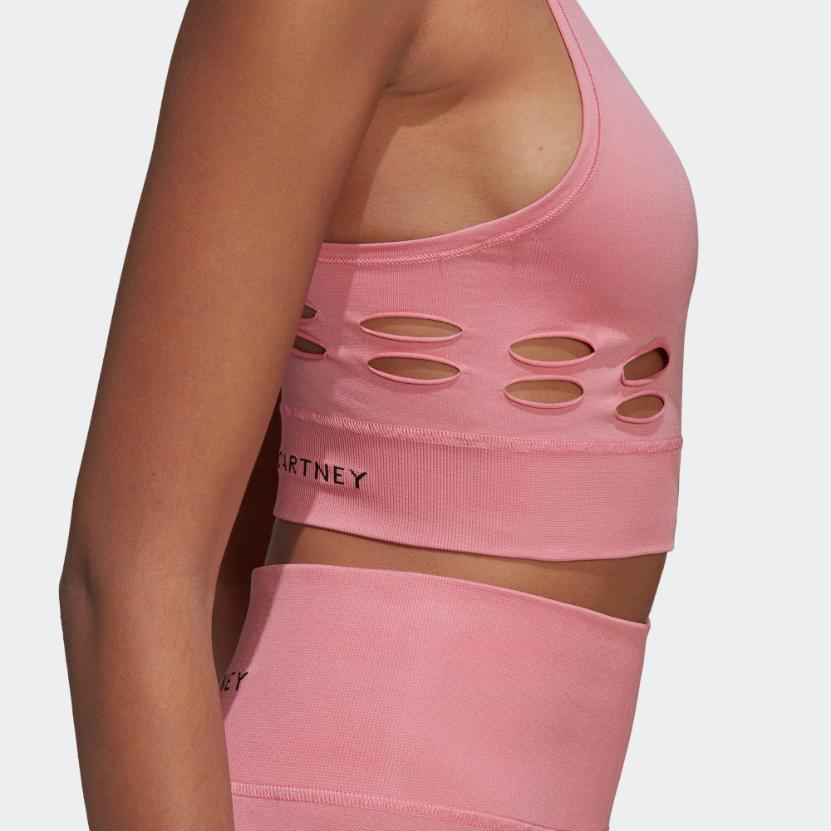 Adidas X Stella McCartney Collaboration однотонный рваный эластичный укороченный спортивный топ-майка женские топы розового цвета HD9071