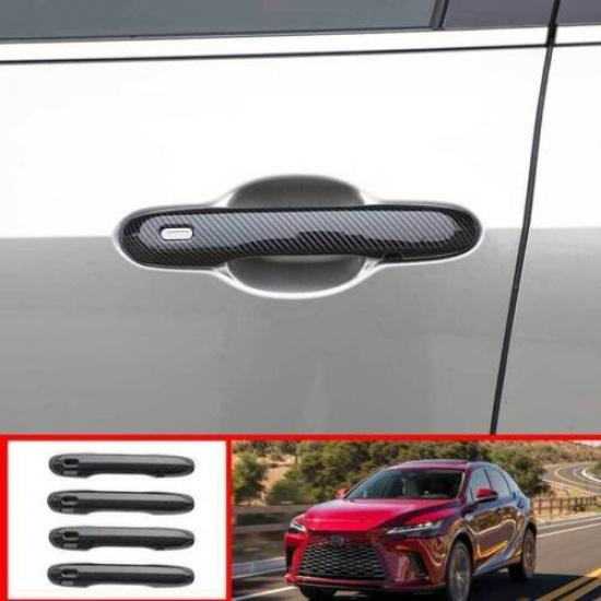 For Lexus NX 250 350 450h 22-23 Carbon Fiber Look Outside Door Handle Cover Trim