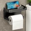 Punch-free Toilet Tissue Box Toilet Draw Paper Roll Paper Holder Toilet Paper Shelf Wall Mounted Paper Holder With Phone Holder