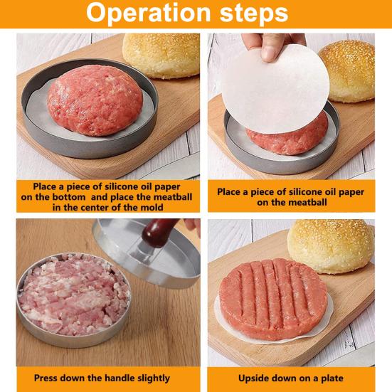 Пресс-форма для изготовления гамбургеров, антипригарная пищевая многоразовая дробилка для гамбургеров с колбасой и пирожками для домашнего кемпинга