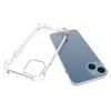 For iPhone 14 Back Cover WANLONFENG TM Series 2.0mm Clear TPU Phone Case (Big Lens Hole)
