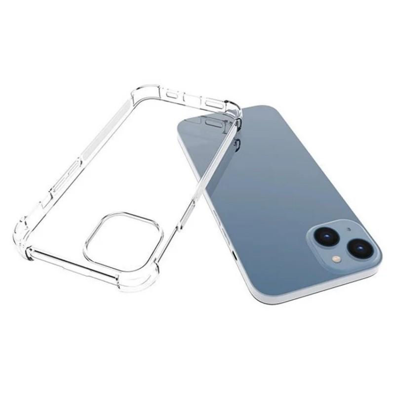 For iPhone 13 6.1 Inch Back Cover WANLONFENG TM Series 2.0mm Clear TPU Phone Case (Big Lens Hole)