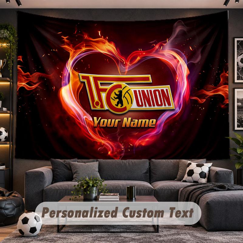 Wall Hanging Tapestry Custom NameUnion Berlin Pattern Personalized Printed Fabric Wall Decor