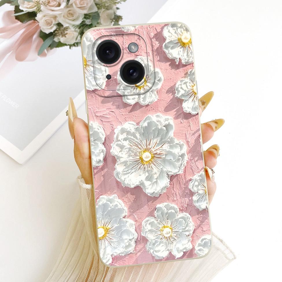 6.1'' Casing For iPhone 15 Case Fashion Cartoon Cute Funny Painted Silicone Phone Cover A3090 A2846 A3089 A3092