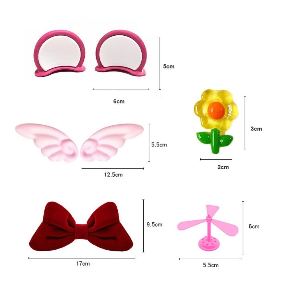 Bowknot Motorcycle Decorative Wings Helmet Bear Ears Helmet Decorative Accessories  Girl Heart