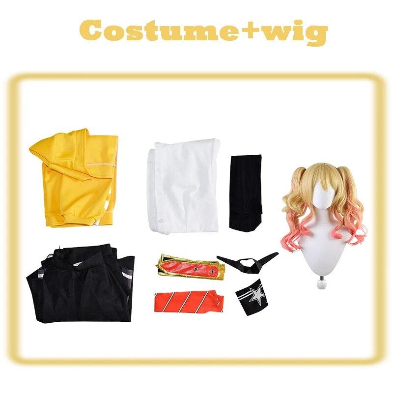 Project Sekai Косплей Костюм Tenma Saki Косплей Симпатичные наряды для девочек Саки Парик Аниме Хэллоуин Карнавальный костюм для вечеринки Униформа