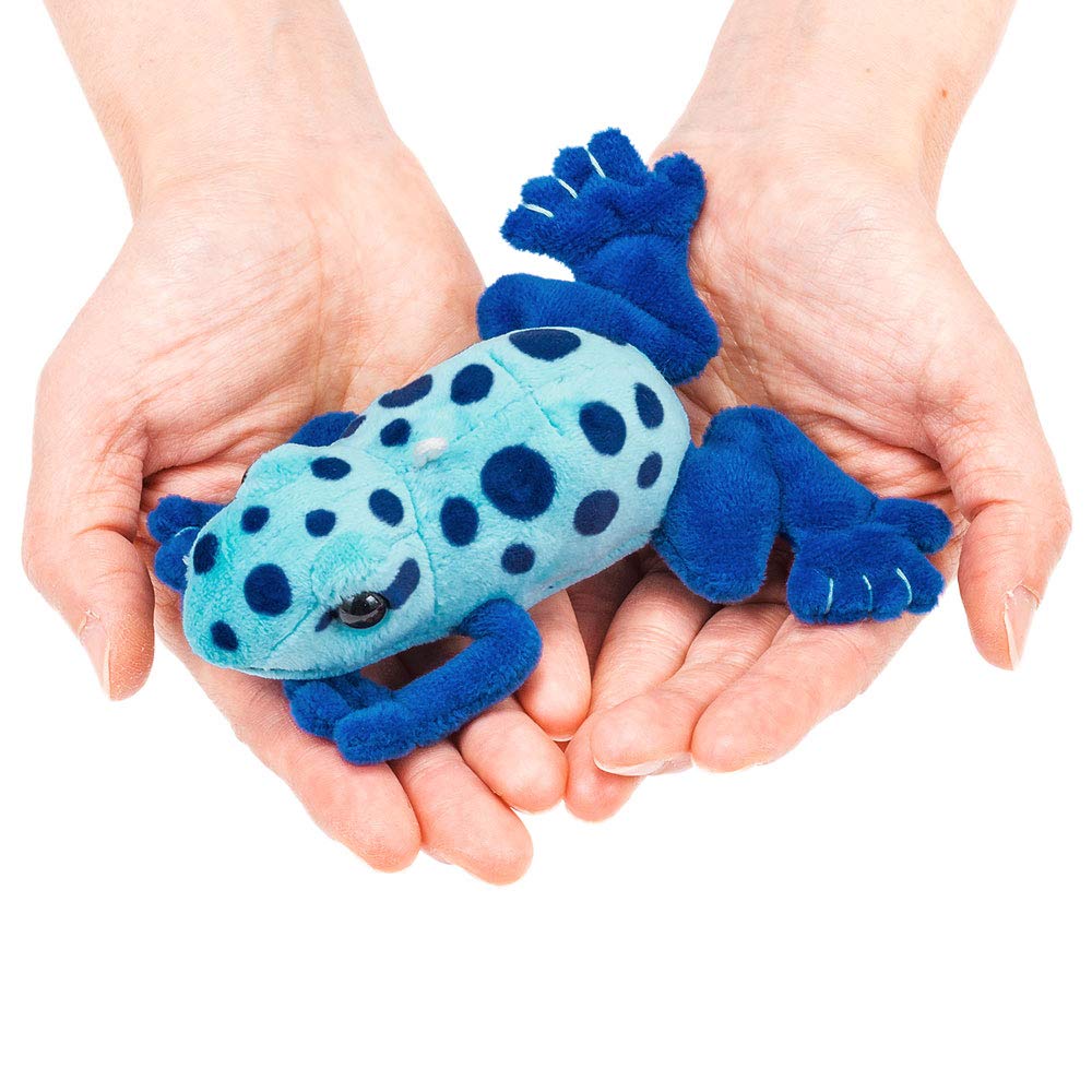 COLORATA Cobalt Poison Dart Frog Plush Mascot (Realistic Amphibianwith Chain) Cute Frog Keychain Doll Gift (Twice Tested)  Christmas Present