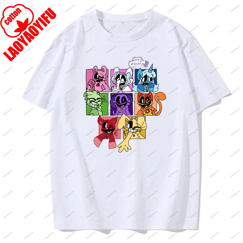 Smiling Critters T-shirts Breathable Camisetas Harajuku Tops Men T Shirt Casual for Daily Wear and Casual Outings