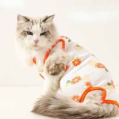 Miaoxinbao Одежда для отлучения котенка от груди, Тонкая одежда для кошки на четырех лапах, Разноцветная, сочетающаяся по цвету, на липучках, Одежда для стерилизации кошки