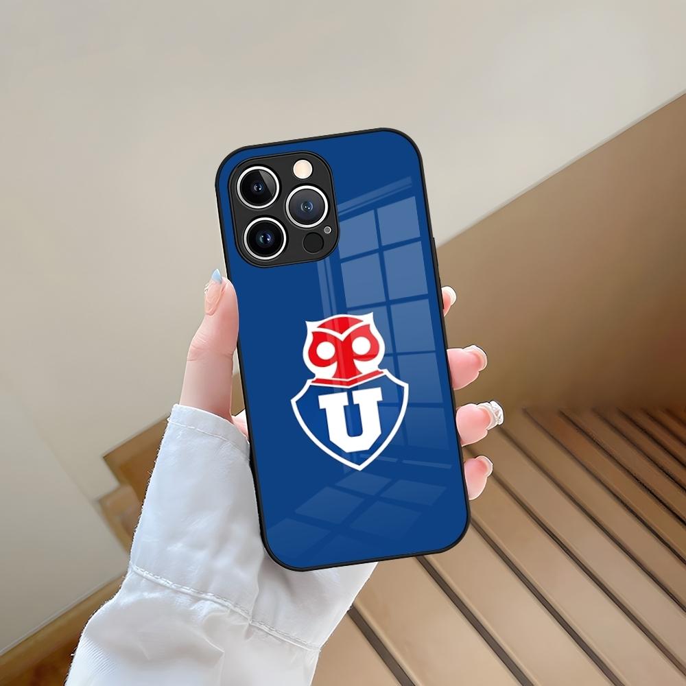 Chile U-University Logo Phone Case Tempered Glass For IPhone 13 17 15 16 14 12 11 Pro Max Plus Mini XR XS SE2020 Coque