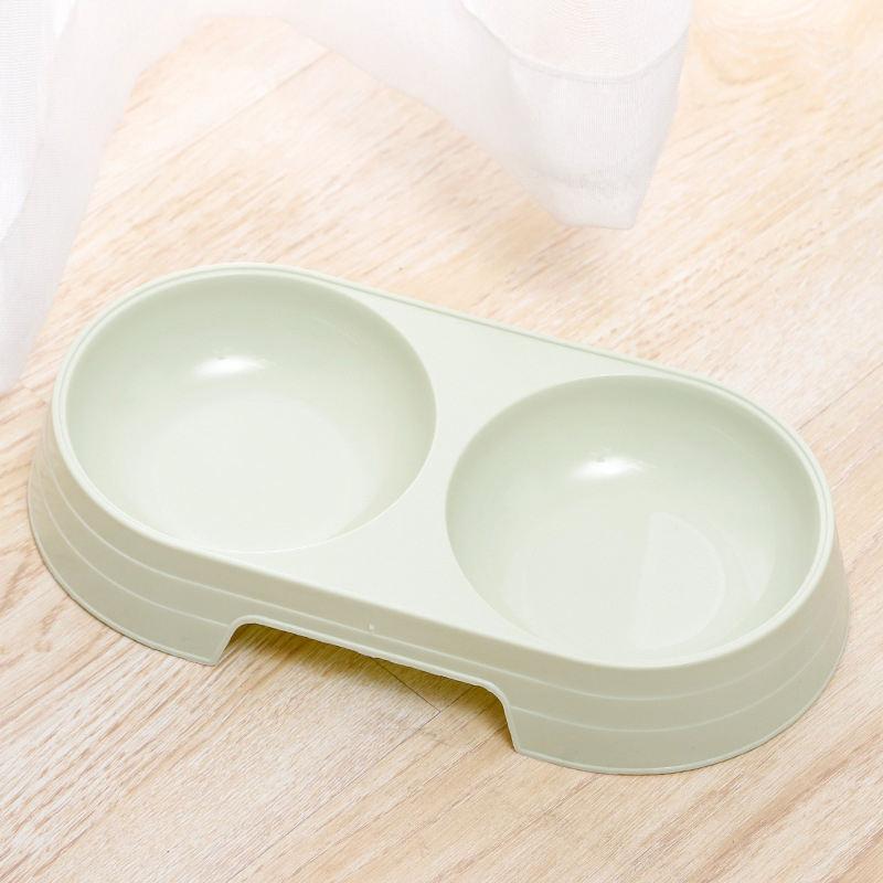 Двойная миска для кошек Pet Double Bowl Cat Bowl Double Bowl Cat Basin Macaron Candy Color Pet Feeding Bowl Maca Pet Dog Feeding Bowl