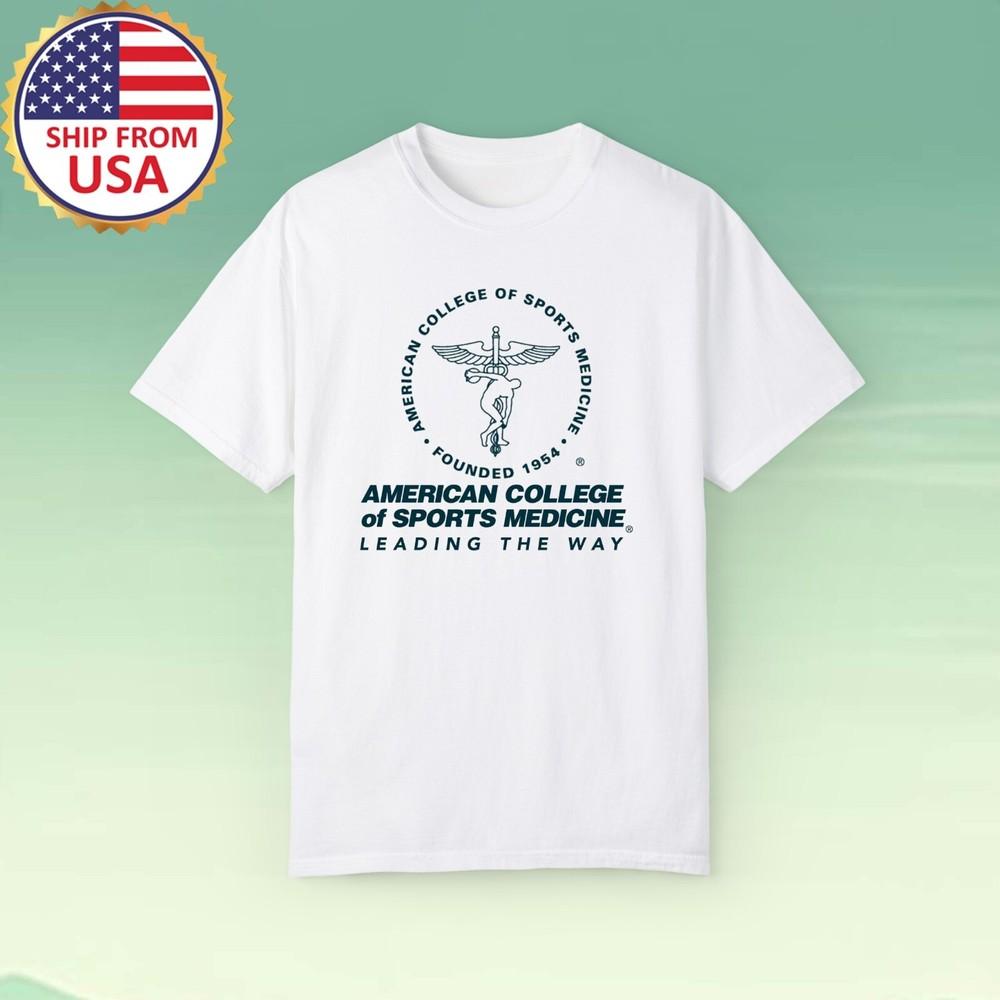 ACSM American College of Sports Medicine Men#039;s White Size S5XL Unisex T-Shirt Graphic Tee