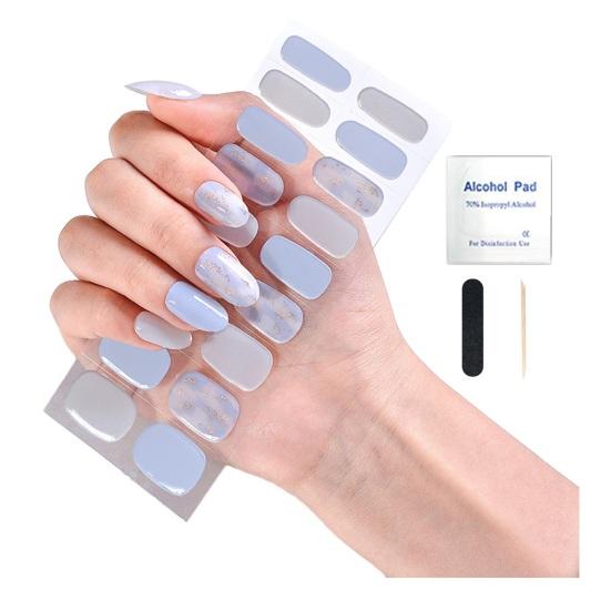 УФ 3D наклейка для ногтей, полноцветный гель без следов, красивый легкий патч для ногтей для комфорта в течение всего дня