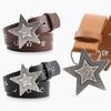 Five-pointed Star Buckle Women's Belt Versatile Jeans Belt Retro Star Cornel Eye Hole Women's Belt