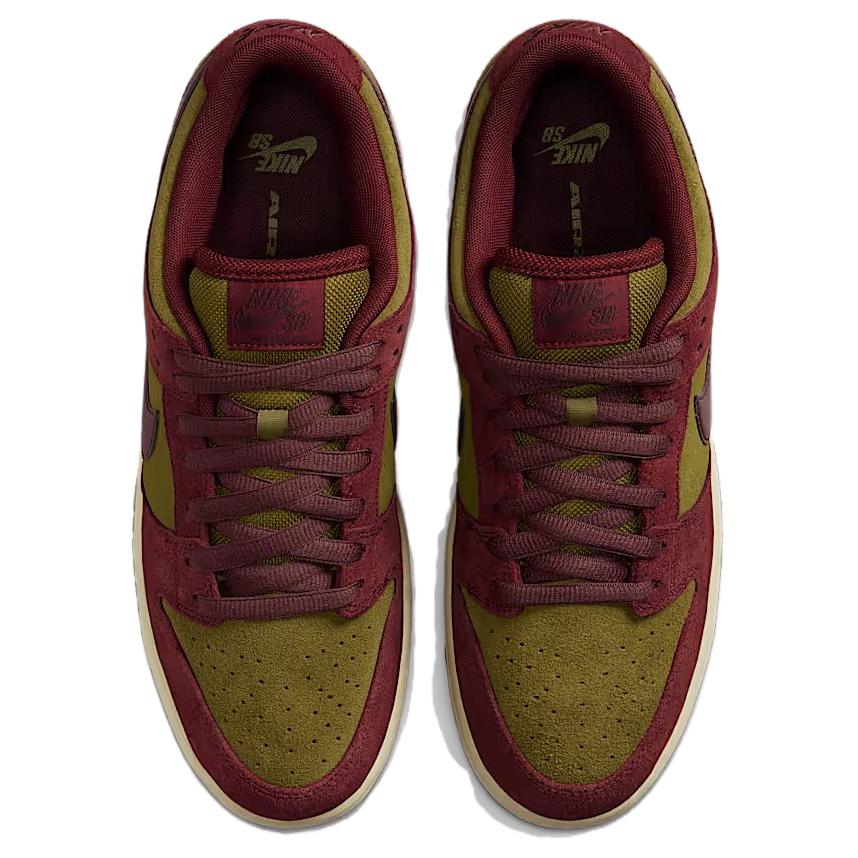 Nike Dunk Low SB Dark Team Red Olive Flak Унисекс Кроссовки Burgundy-Crush Parachute-Beige Armory-Navy HQ1625-600