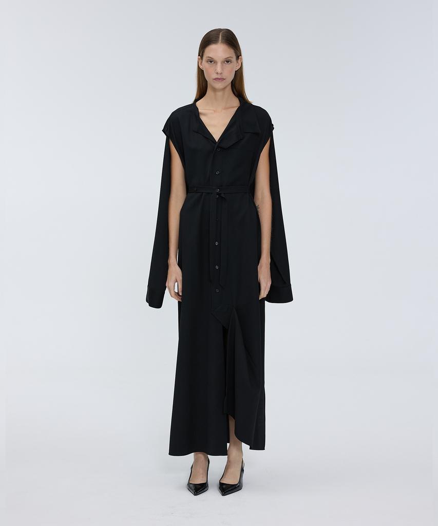 Meuameu Off-Sleeve Long Shirt Dress