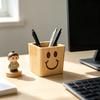 Wood Pen Holder, Large Capacity Desk Organizer for Office Supplies, Creative Natural Wood Gift for Students