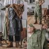 Комбинезон American Retro Tooling, свободные стираные цельные брюки цвета хаки Ami, мужские подтяжки