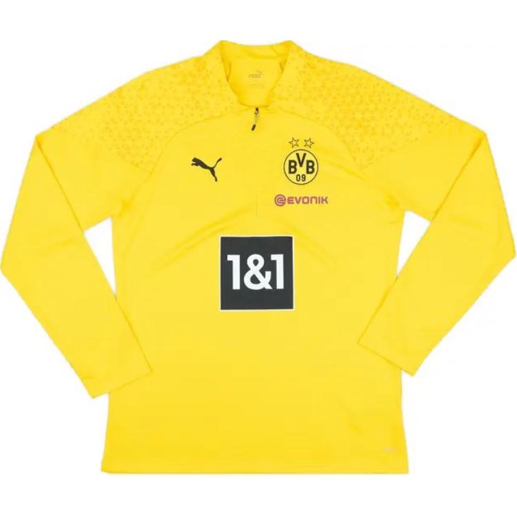 Puma Игровая форма Боруссии Дортмунд 2023-24 Удобная Универсальная Футболка с Длинным Рукавом Унисекс топы Желтый 771805-01