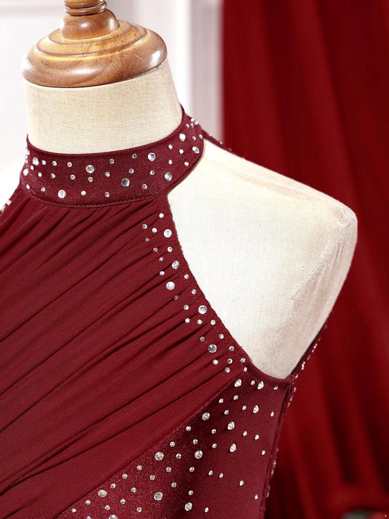 Детское современное лирическое танцевальное платье для девочек, балетное, фигурное катание, гимнастический купальник, боди, костюм с бретелями на спине, латинское джазовое платье