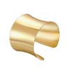 Gold/Silver Cuff Bangle Adjustable Metal Bracelet Simple Open Armlet Bracelet  Women