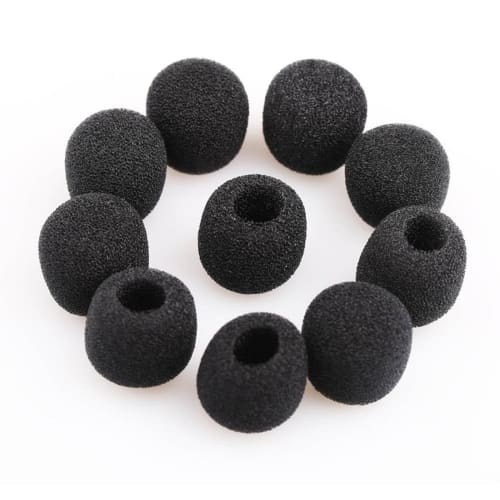 Set of 10 Breathable Microphone Sponges for Headsets, Intercom Microphones, and Loudspeakers, Protecting Against Noise, Dust, and Antibacterial, Prote