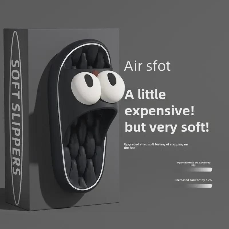 Мужские тапочки в корейском стиле на толстой подошве: Модные, универсальные, удобные, нескользящие, повседневные домашние тапочки на лето.