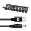 Кабель-преобразователь USB на DC5521 5.5x2.1мм 1м В комплекте 8 наконечников-коннекторов для бытовой техники и портативной электроники