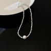 Pearl Pendant Necklace Silver Color Clavicle Chain Necklace Jewelry For Women