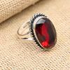 Ювелирное кольцо ручной работы из стерлингового серебра 925 пробы с роскошным красным гранатом и драгоценным камнем