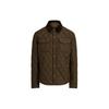 Polo Color Block Single-Breasted Quilted Long Sleeve Cotton Jacket Men Jackets Brown 710876085-006