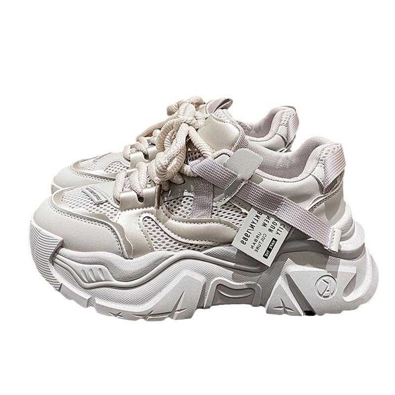 Модная роскошь 2024 года, весна и осень, новые популярные кроссовки на толстой подошве, универсальные повседневные кроссовки для сноуборда, сетчатые дышащие спортивные туфли, кроссовки