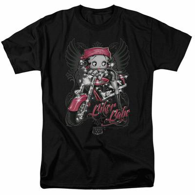 Черная футболка унисекс Betty Boop Biker Babe с героями мультфильмов