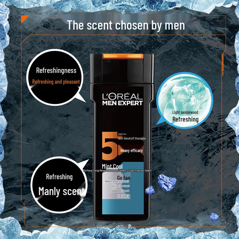L'Oréal Men Expert Mint Cool Шампунь против перхоти 400 мл