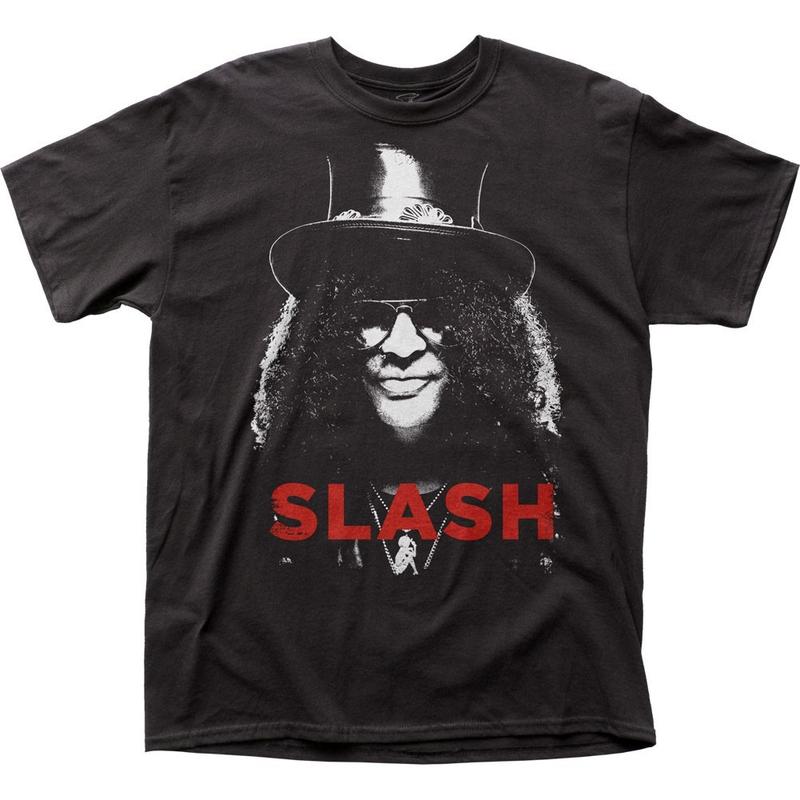 Slash Slash Unisex T-shirt Music Classic Concert Rock N Roll Band Tee New Black Graphic Tee