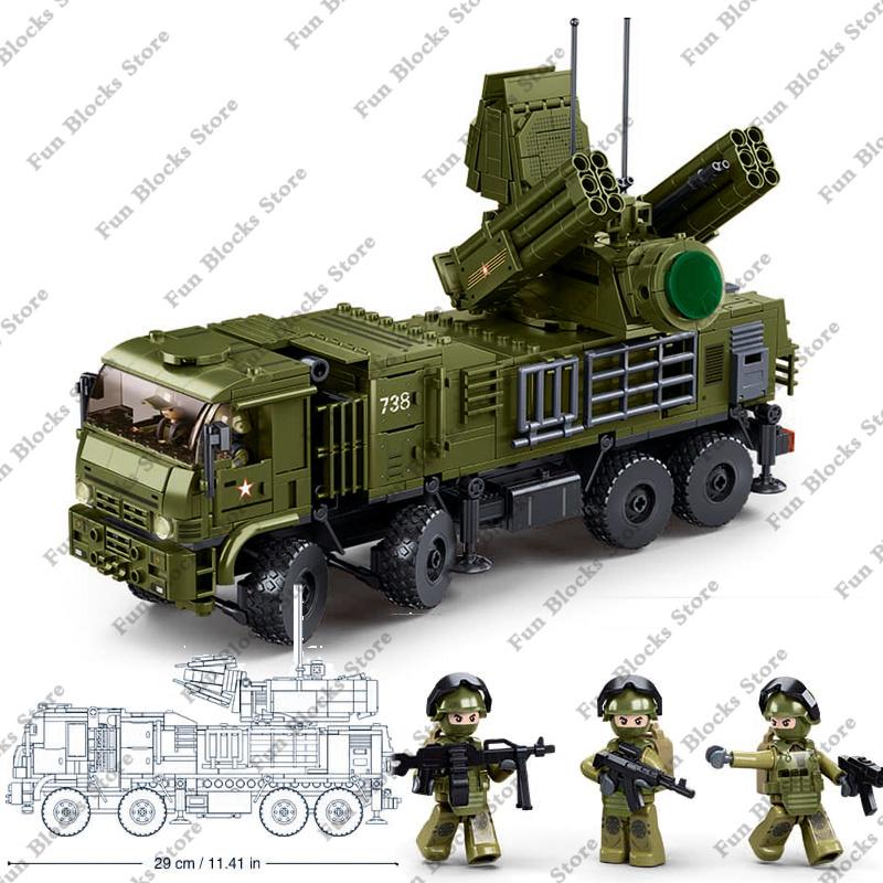 SLUBAN Военный БТР-80 AS БМП Бронетранспортер Модель автомобиля Строительные блоки Наборы Фигурки солдат Кирпичи Детские игрушки